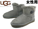 訳あり品 アグ W ミニ ベイリーボタン 3352 女性用 灰グレー 22.0cm US5.0 UGG AUSTRALIA W MINI BAILEY BUTTON GREY (ug458)
