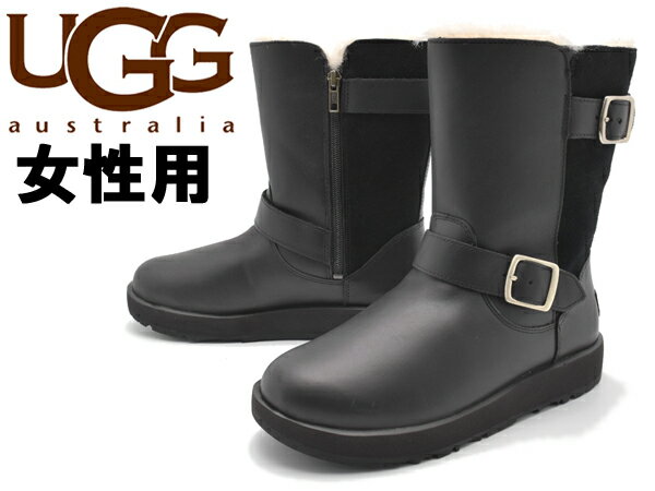 訳あり品 アグ ブレイダ ウォータープルーフ エンジニアブーツ 23.0cm US6.0 ブラック 1017512 BLK(W) 女性用 UGG BREIDA WATERPROOF (ug709)