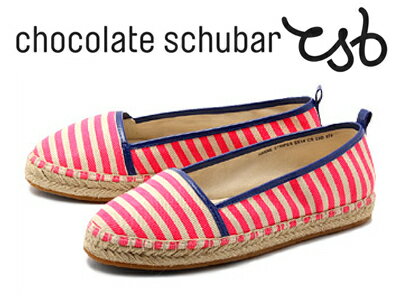 訳あり品 チョコレート シューバー ハンネ ストライプ オペラ SS14CS02D 女性用 ピンク 23.5cm 37 CHOCOLATE SCHUBAR HANNE STRIPES (cs006)