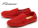 訳あり品 リビエラ 30℃ クラシック メンズ メッシュ スリッポン 男性用 ルージュ 23.5-24.0cm 37 RIVIERAS 30℃ CLASSIC (ri222)