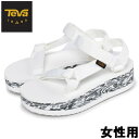 訳あり品 テバ フラットフォーム マーベル 23.0cm US6.0 ホワイト 1016266 女性用 TEVA FLATFORM MARBLED (tv342)