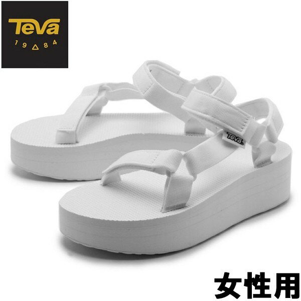 訳あり品 テバ フラットフォーム ユニバーサル 24.0cm US7.0 ホワイト 1008844 女性用 TEVA FLATFORM UNIVERSAL (tv375)