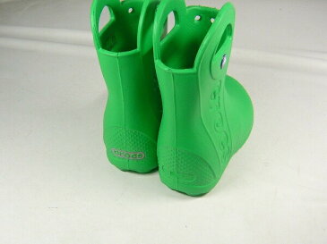 訳あり品 クロックス ハンドル イット レインブーツ 15.0cm C7 グラスグリーン 子供用 CROCS HANDLE IT RAIN BOOT (cr2753)