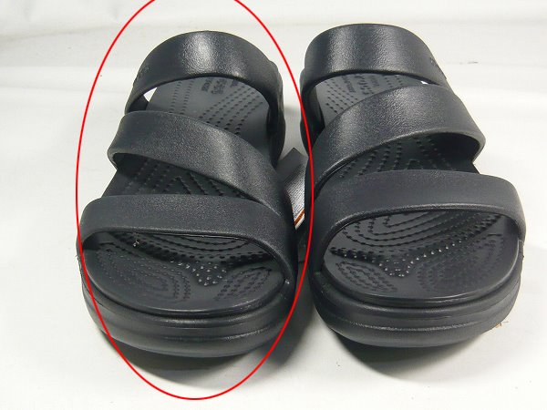 訳あり品 クロックス モントレー ストラッピー ウェッジ 25.0cm9 ブラック 女性用 CROCS CROCS MONTEREY STRAPPY WEDGE (cr2792)