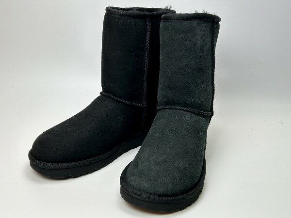 訳あり品 アグ クラシック ショート 2 23.0cm US6.0 ブラック 1016223 女性用 UGG W CLASSIC SHORT II (ug1222)