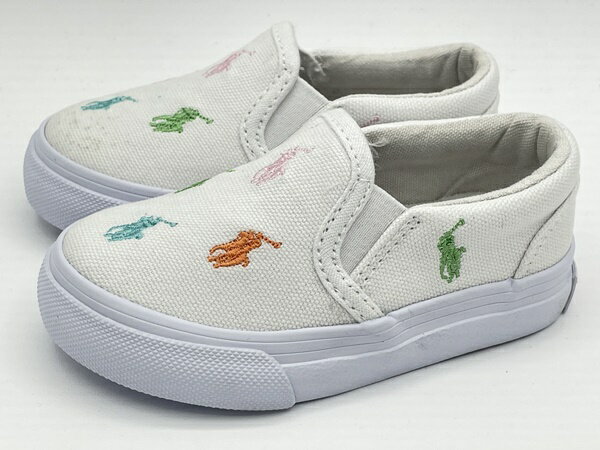 訳あり品 POLO RALPH LAUREN ポロ ラルフローレン スリッポン KEATON SLIP ON TD キッズ ベビー 14.0cm US5.0 ホ...