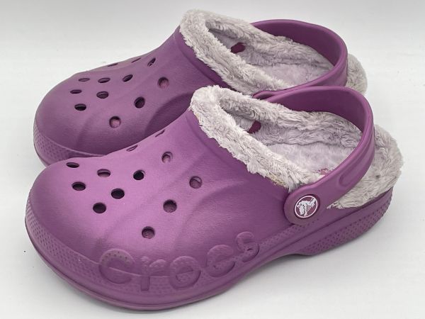 訳あり品 バヤ フリース クロッグキッズ 19.5cm J1 バイオレット 子供用 紫 CROCS 並行輸入品 (cr2857)