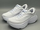 訳あり品 HOKA ホカ ランニングシューズ ボンダイ 8 23.5cm US6.5 ホワイト×ホワイト 1127952-WWH レディース (ho013)