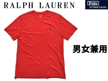 ポロ ラルフローレン ワンポイント Vネック 半袖Tシャツ 海外BOYSモデル 男性用兼女性用 POLO RALPH LAUREN 323-674983 メンズ レディース レッド (01-21231361)