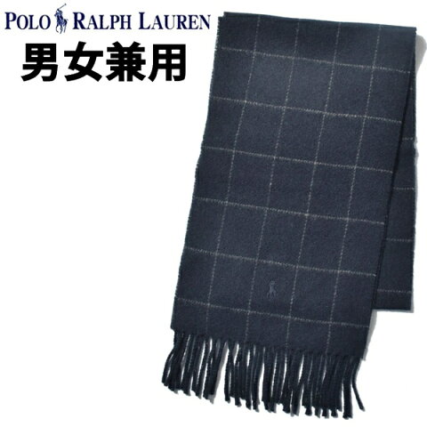 ポロ ラルフローレン リバーシブル ウィンドウペン スカーフ 男性用j兼女性用 POLO RALPH LAUREN REVERSIBLE WINDOWPANE SCARF PC0608 メンズj レディース マフラー アビエイターネイビー (01-21235153)