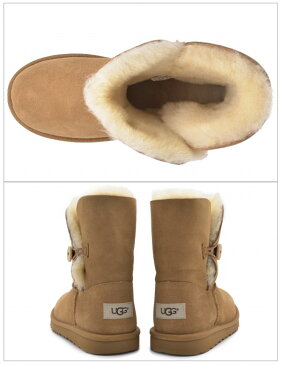 UGG アグ キッズ ベイリー ボタン II キッズモデル 女性用兼子供用 BAILEY BUTTON II 1017400K レディース キッズ＆ジュニア ムートンブーツ チェスナット (01-12621605)