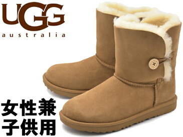 UGG アグ キッズ ベイリー ボタン II キッズモデル 女性用兼子供用 BAILEY BUTTON II 1017400K レディース キッズ＆ジュニア ムートンブーツ チェスナット (01-12621605)