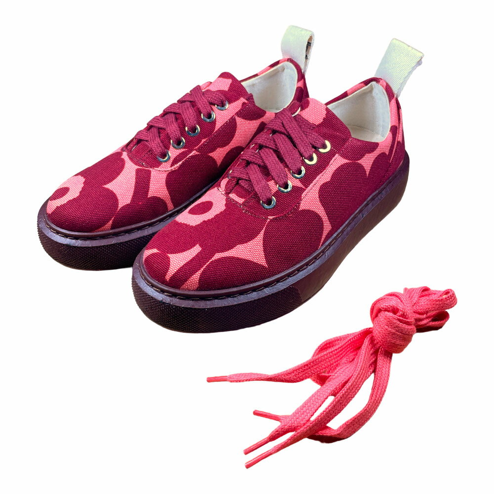 MARIMEKKO マリメッコ 91686 337 シューズ Niittyheinikossa Mini Unikko Sneakers RED/レッドx WINE RED/ワインレッド(337)　23cm-24.5cm