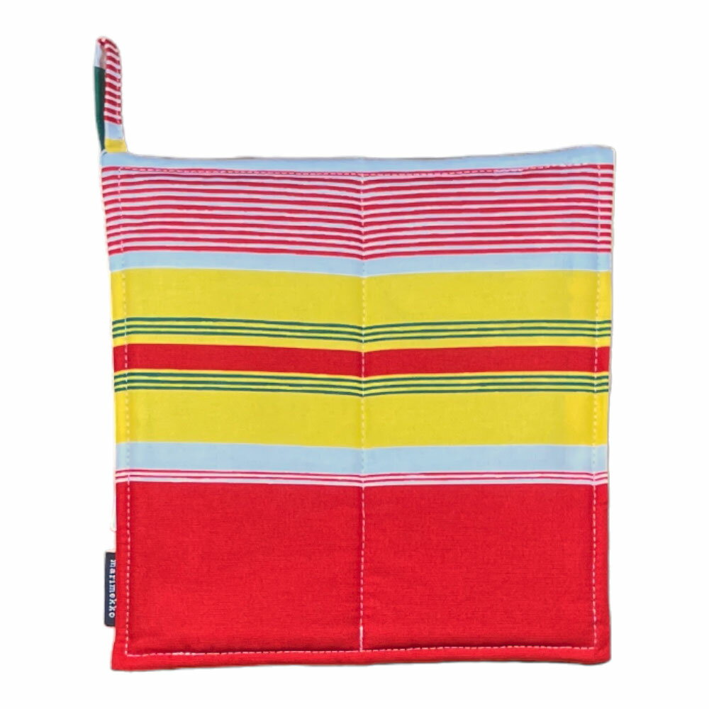 MARIMEKKO マリメッコ 72197 105 ポットカバー Paraati Stripes Pot Holder MULTI COLOR/マルチカラー×WHITE/ホワイト(105)