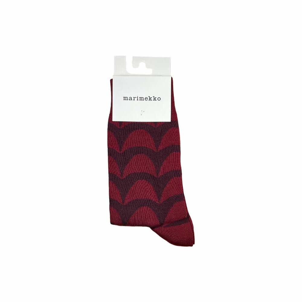 MARIMEKKO }bR 91726 330 \bNX Kasvaa Laine Socks DARK RED/_[Nbh(330)