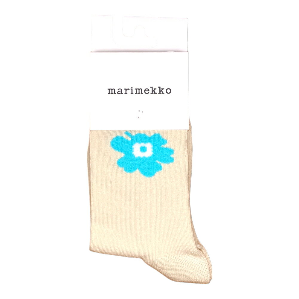 MARIMEKKO }bR 91735 027 2527 \bNX Kids Unikko Ankle Socks OFF WHITE/ItzCgxTURQUOISE/^[RCY(027)