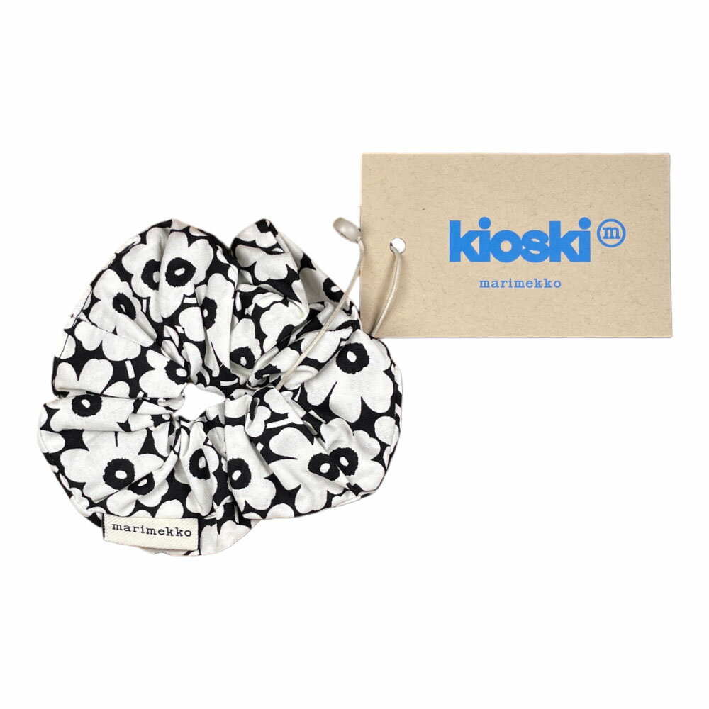 MARIMEKKO ޥå 91833 912 奷 Vinja Pikkuinen Unikko Scrunchie BLACK/֥åxWHITE/ۥ磻(912)