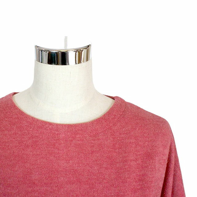 ゆったりシルエット 杢調素材ドルマンデザインチュニック シンプルトップス（M）コ...