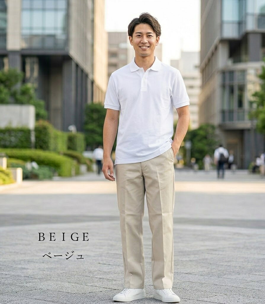 【在庫処分セール】【メンズ】サイズ豊富！裾上げいらず のびのび快適 チノパンツ ゴルフパンツ ノータック 紳士 ボトム 選べる股下65/70/75cm（ウエストサイズ 76～115cm）シルバーグレー・ベージュ・ブラック・ネイビー・カーキ　5色 style-cafe-10067006 Style Cafe サンプル画像3