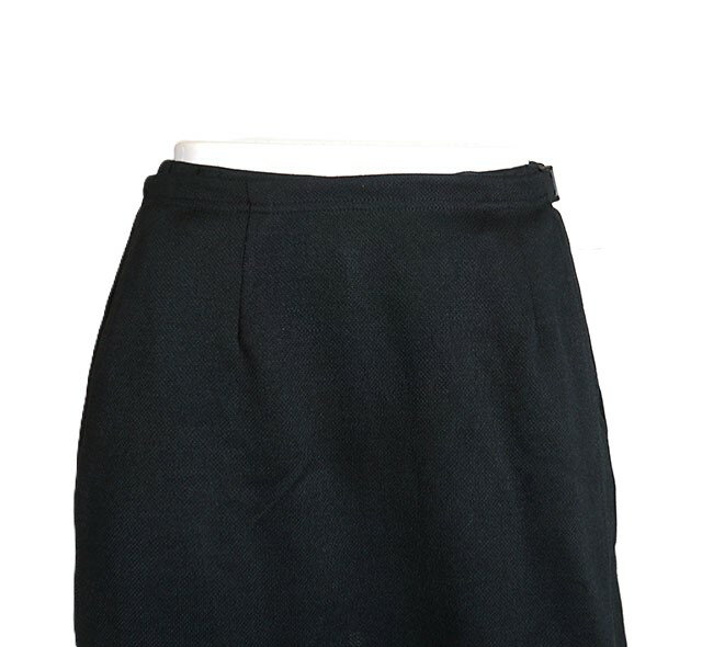 スカート見えショートパンツ 巻きスカート風キュロット (M) ブラック