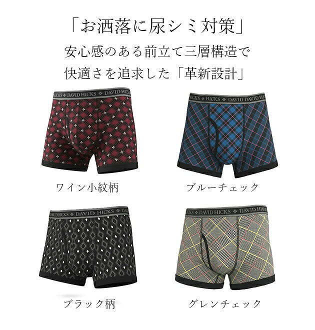 【メンズ】尿シミ対策に！パッドのない 染みないボクサーパンツ トランクス 20cc ...
