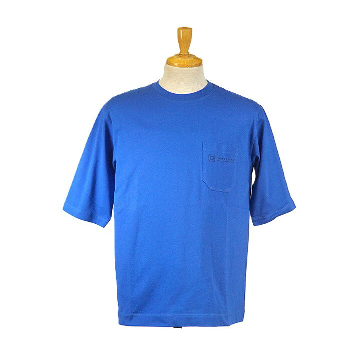 【メンズ】＜TRUE COTTON＞綿100％ オーガニックコットン 5分袖Tシャツ 胸ポケット...