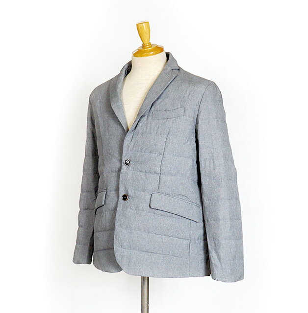 【メンズ】軽くて暖かい!中わたテーラードジャケット 通勤 防寒(S〜LL)杢グレー