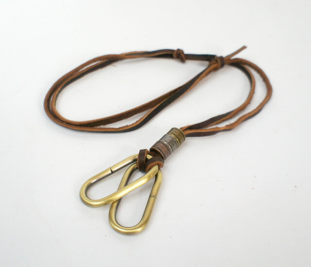 長さが調節できる革紐ネックレス 平革レザーペンダント メンズ チョーカー（フリーサイズ）楕円/ブラウン(4)