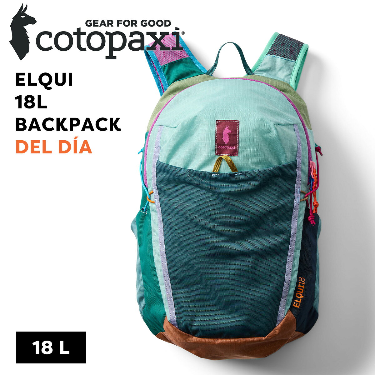 Rakuten - 【正規品】Cotopaxi コトパクシ ELQUI 18L BACKPACK DEL DIA エルキ 18L バックパック デルディア バックパック バッグ メンズ レディース 一点物 収納 リュック リュックサック 大容量 旅行 アウトドア デイリー 鞄 高校 中学 通学 修学旅行 ギフト プレゼント 送料無料