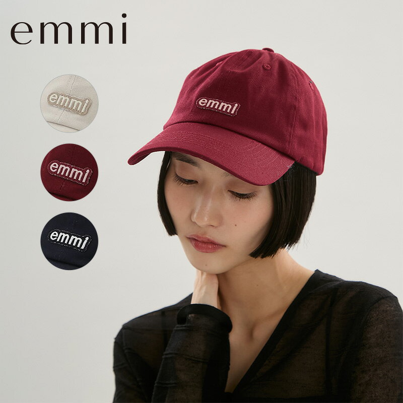 emmi エミ emmiロゴコットンキャップ 13WGH264302 2026SS 春 夏 キャップ 帽子 ロゴ ロゴ入り レディース 女性 女子 おしゃれ かわいい ヨガ ダンス スポーツ ウォーキング ランニング フィットネス カジュアル 旅行 アウトドア デイリー 日よけ ギフト 送料無料