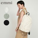 emmi エミ eco 撥水ギャザーボディーバックパック 13WGB239304 2025SS リュック ママバッグ ママリュック マザーズバッグ レジャー 通勤 通学 撥水 収納 A4対応 PC パソコン レディース 女性 おしゃれ かわいい スポーティー ジム フィットネス ヨガ 送料無料