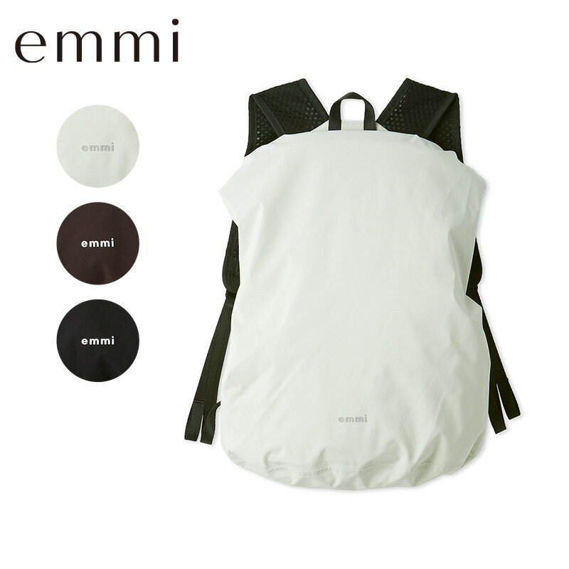 【セール 40％OFF】emmi エミ eco ライトバックパック 13WGB255301 2025AW 秋 冬 リュックサック ナップザック バックパック 肩掛け ショルダー レディース おしゃれ かわいい 止水ファスナー 耐水 透湿性 雨 スポーツ ジム フィットネス ヨガ 送料無料