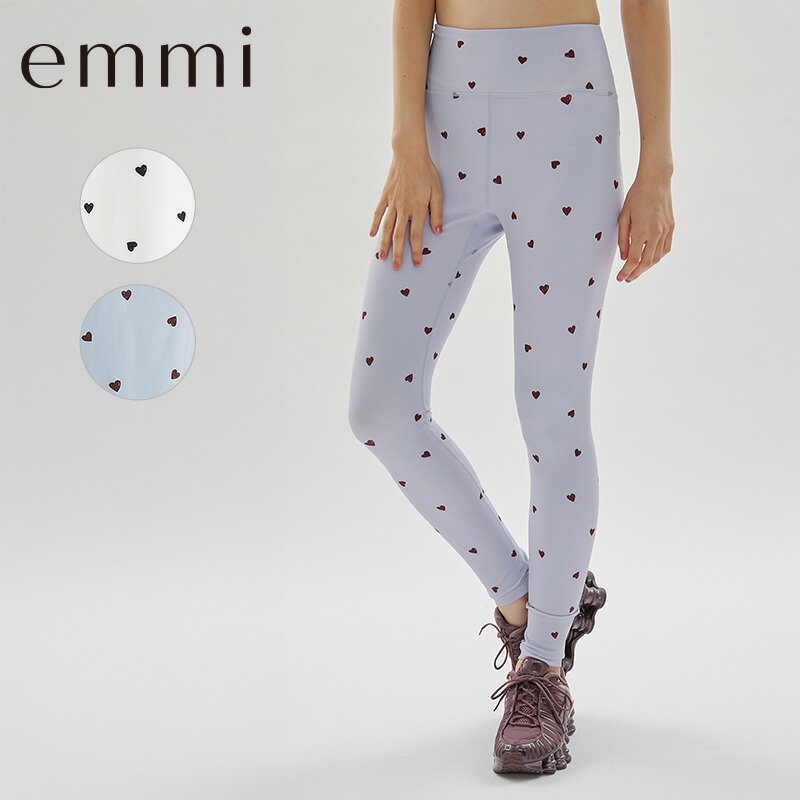 エミ emmi ヨガ ヨガウェア レギンス ハートパターンレギンス 14WCP261202 2026SS 春 夏 10分丈 ポケット スポーツウェア レディース...
