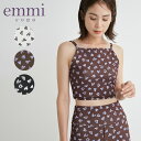 エミ ヨガ emmi yoga ヨガウェア トップス ペイントハートブラトップ 14WCT241212 2024SS カップ付き ノースリーブ ブラトップ スポーツウェア ピラティス レディース デザイン ハート柄 おし…