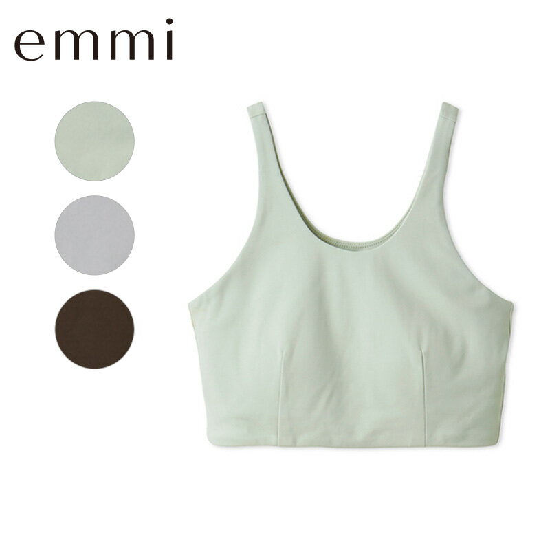 エミ emmi ヨガ ヨガウェア トップス サステナレッチブラトップ 14WCT252202 2025SS 春 夏 カップ付き ブラトップ スポーツウェア ホットヨガ レディース おしゃれ かわいい 吸水速乾 接触冷感 UVカット 水陸両用 エコ素材 サステナレッチ ストレッチ 送料無料