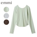 エミ emmi ヨガ ヨガウェア トップス サステナレッチデザインプルオーバー 14WCT252201 2025SS 春 夏 カップ付き 長袖 スポーツウェア ...
