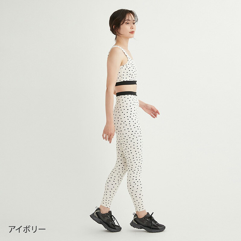 【セール 30％OFF】エミ emmi ヨガウェア レギンス eco ドット柄レギンス 14WCP244208 2024AW 10分丈 スポーツウェア ホットヨガ ピラティス レディース ドット柄 デザイン おしゃれ かわいい 水陸両用 吸水速乾 UVカット エコ素材 リサイクルポリエステル 送料無料 style-depot-10007796 スタイルデポ サンプル画像3