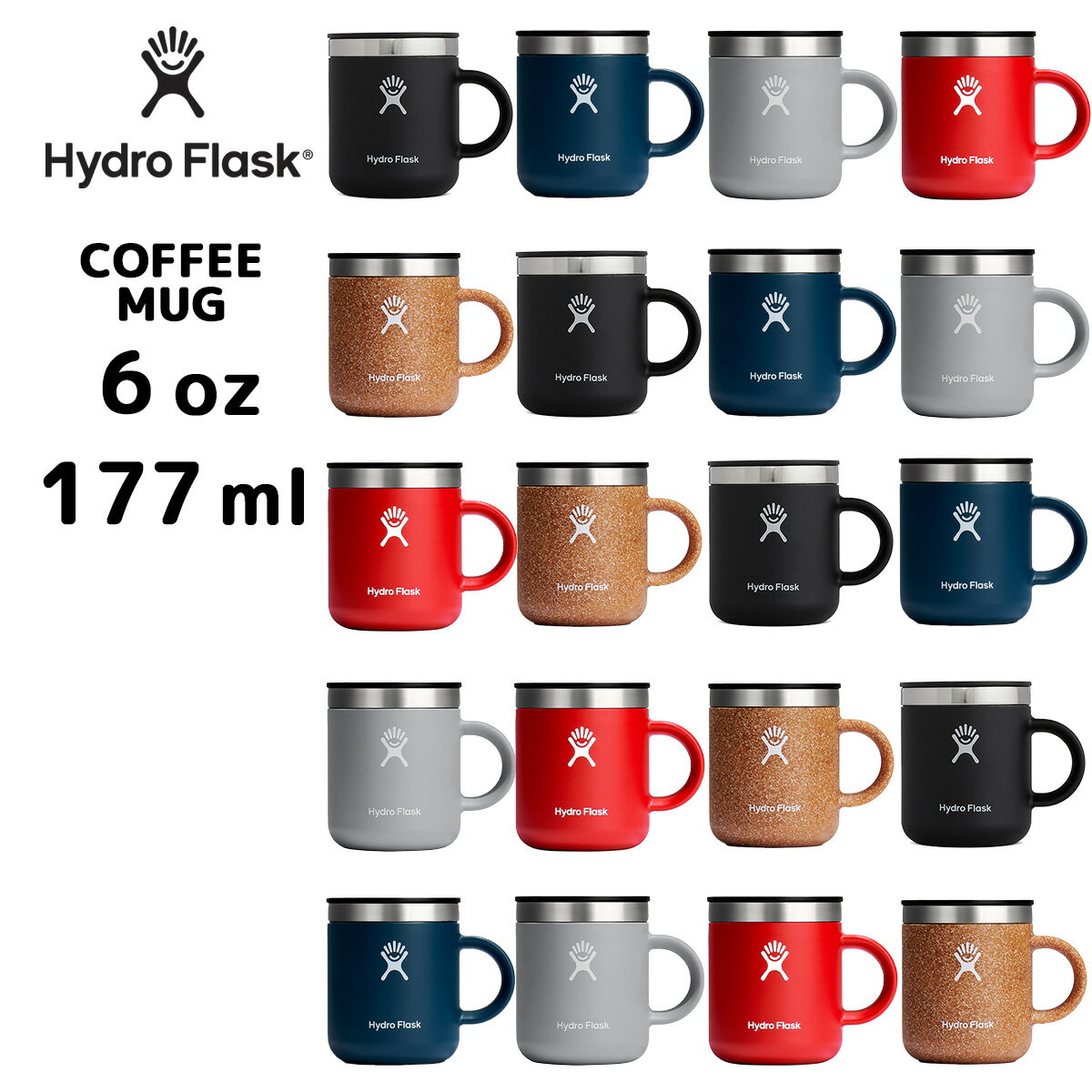 【正規品】ハイドロフラスク コーヒーマグ 6oz 177ml【89010700】HydroFlask coffee Mug 12オンス アウトドア カップ マグカップ コーヒーカップ ピクニック 登山 マイカップ シンプル オフィス 保温 保冷 保温機能あり 保冷機能あり マグ 直飲み ギフト ◇◇のサムネイル