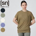 SN スーパーナチュラル ヨガルーズTシャツ SNW013470N 2024SS ヨガウェア レディース トップス Tシャツ 半袖 スポーツウェア ヨガ ピラティス 大人 かわいい おしゃれ 体型カバー ゆったり シ…