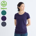 tejas テジャス ヨガウェア トップス アニラT TL252211 2025AW 秋 冬 Tシャツ スポーツウェア コットンベア天竺 ギャザー 体型カバー ...
