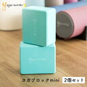 ヨガワークス ヨガブロックmini 2個セット yogaworks ブロック ハーフサイズ 小さめ 小型 軽量 プロップス ポーズ補助 フィットネス ヨガ ピラ...