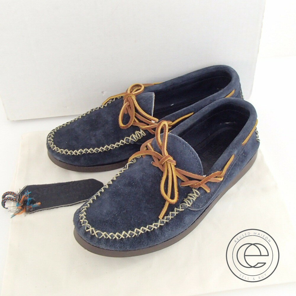【YUKETENユケテン】 00700XM Canoe Mocカヌーモック ネイビー スエード モカシン シューズ8D シューズ メンズ 【中古】 【YUKETENユケテン】 00700XM Canoe Mocカヌーモック ネイビー スエード モカシン シューズ8D シューズ メンズ 【中古】
