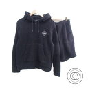 F.C.R.B. エフシーアールビー FCRB-145014/145014 SWAROVSKI EMBLEM SOFT PILE ZIP UP PARKA/SHORT PANTS スワロフスキーロゴ入り パイル ジップアップパーカー/ショートパンツ セットアップL ブラック メンズ 【中古】