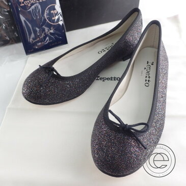 Repetto レペット V086DIA CENDRILLON サンドリオン ラメ バレエシューズ 35 ブラックマルチ レディース【中古】