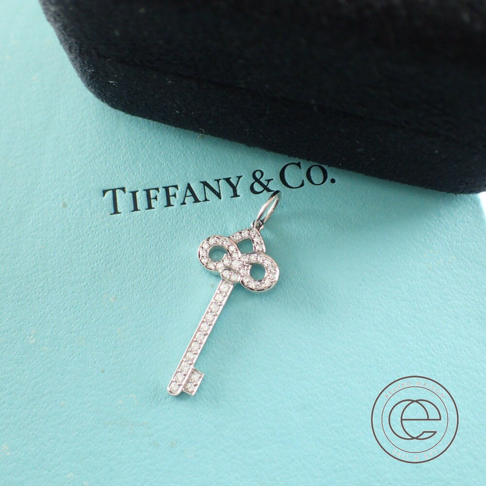 TIFFANY&Co. ティファニー PT950/ダイヤモンド フルール ド リス キー ペンダントトップ プラチナ レディース 【中古】