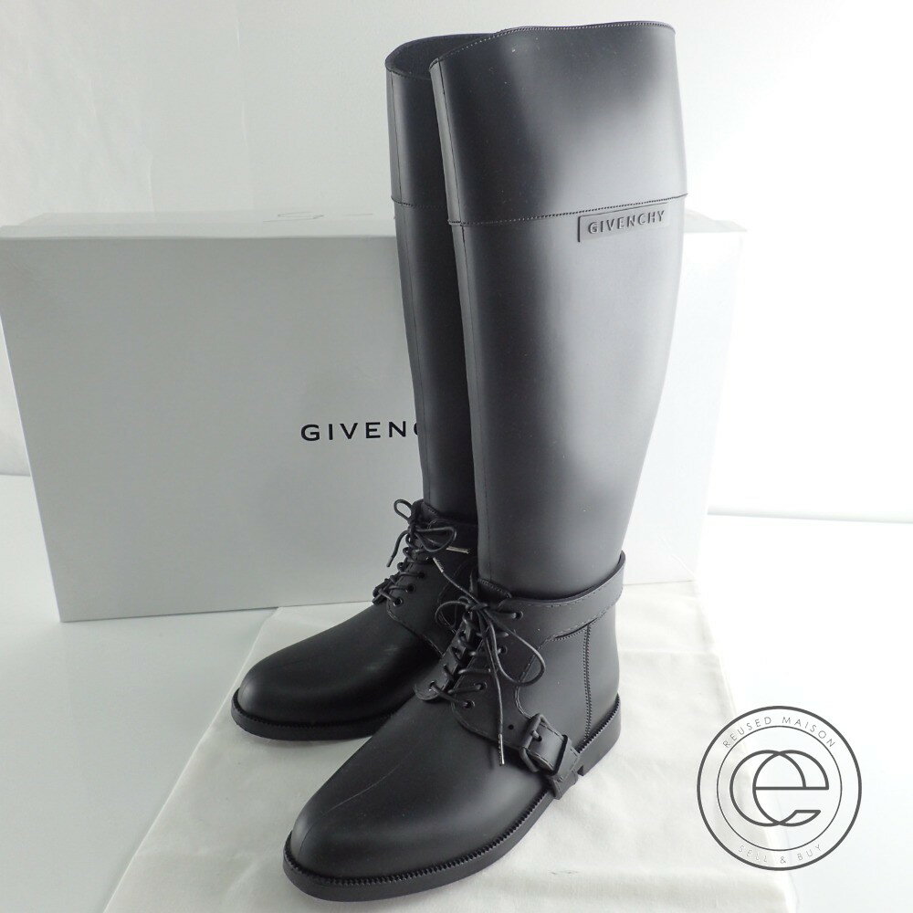 GIVENCHY ジバンシィ 516259 ベルト付 ラバーレインブーツ 35 ブラック レディース【中古】のサムネイル