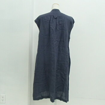 楽天市場 Margaret Howell マーガレットハウエル 17ss 5 リネン バンドカラー ノースリーブ ワンピース F ネイビー レディース 中古 ブランドリサイクル エコスタイル