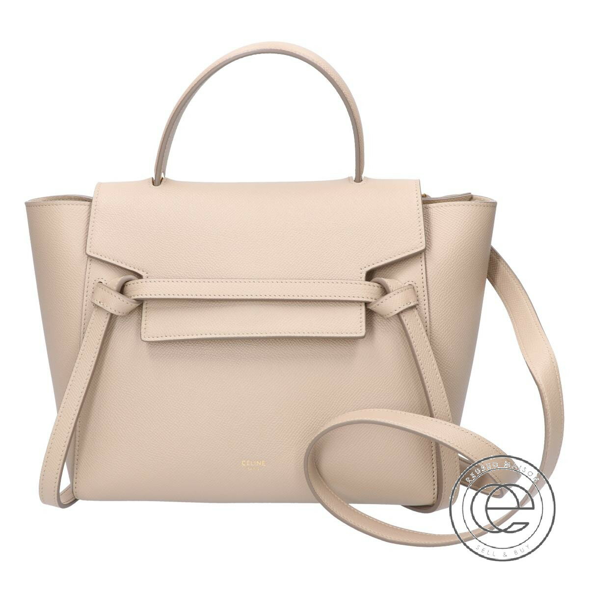 CELINE セリーヌ ベルトバッグ/2WAYショルダー ハンドバッグ ベージュ レディース 【中古】のサムネイル