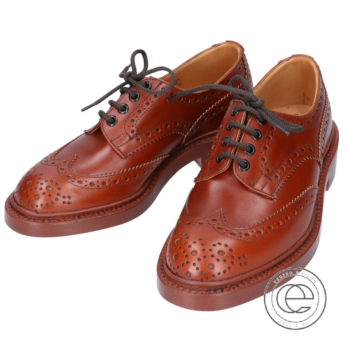 Tricker's トリッカーズ M5633 BOURTON バートン ブローグカントリーシューズ 5 1/2-5 MARRON ANTIQUE メンズ【中古】