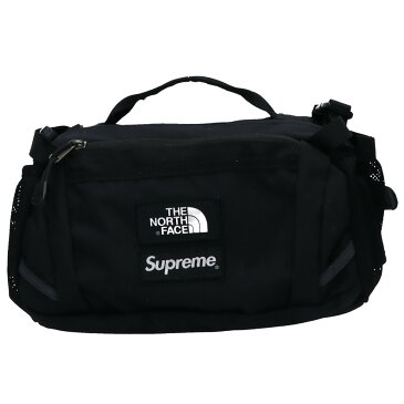 THE NORTH FACE ザノースフェイス 【18FW☆】 ×Supremeシュプリーム Expedition Waist Bag ウエストバッグ ブラック 【中古】